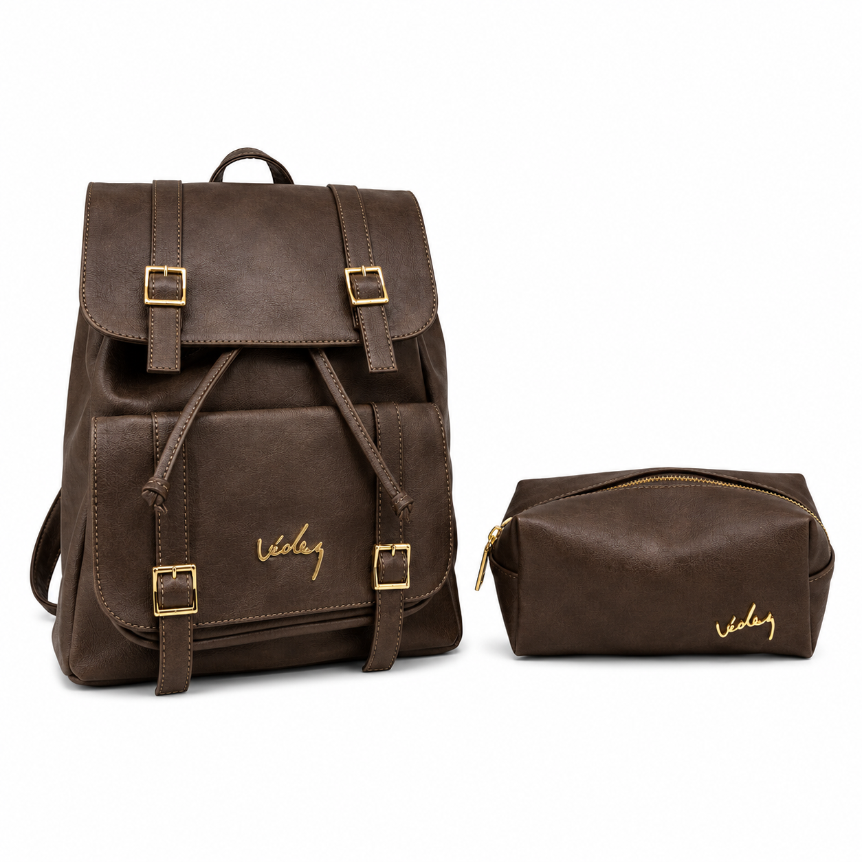 Morral Vélez de Cuero - Lote Exclusivo Con 80% OFF + Cosmetiquera de Regalo