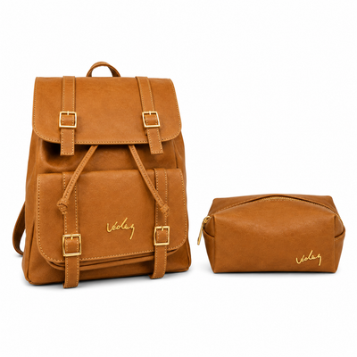 Morral Vélez de Cuero - Lote Exclusivo Con 80% OFF + Cosmetiquera de Regalo